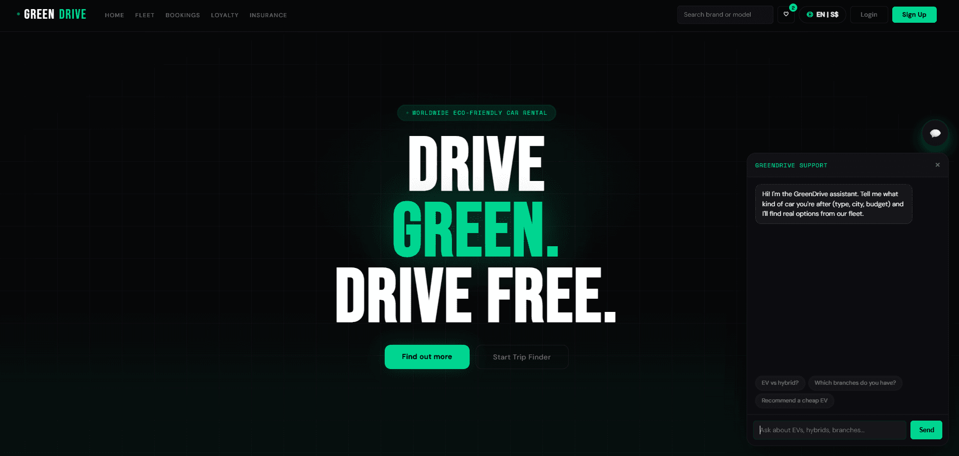 Homepage — AI concierge